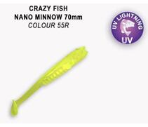 Мягкая приманка CRAZY FISH Nano Minnow 2.8" 53-70-55R-7, фото 