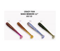 Мягкая приманка CRAZY FISH Nano Minnow 2.2" 22-55-M69-6, фото 