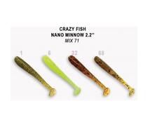 Мягкая приманка CRAZY FISH Nano Minnow 2.2" 22-55-M71-6, фото 
