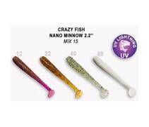 Мягкая приманка CRAZY FISH Nano Minnow 2.2" 22-55-M15-6, фото 