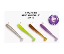Мягкая приманка CRAZY FISH Nano Minnow 2.2" 22-55-M16-6, фото 