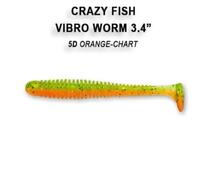 Мягкая приманка CRAZY FISH Vibro worm 3.4" 13-85-5d-6, фото 