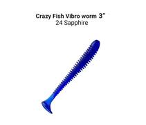 Мягкая приманка CRAZY FISH Vibro worm 3" 11-75-24-6, фото 