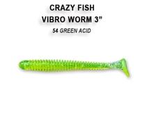 Мягкая приманка CRAZY FISH Vibro worm 3" 11-75-54-6, фото 