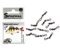 Застежка Spinwal Snap with swivel size 20 10pcs, фото 