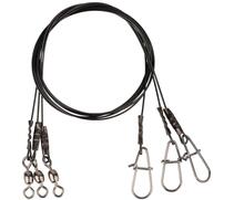 Поводок SAVAGE GEAR  Black7 Trace 40cm 0,60mm 25kg Swivel/Needle 3pc, фото 