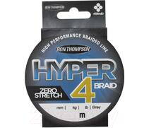 Леска плетеная R.T. Hyper 4-Braid 110m 0,17mm 9,0kg Grey, фото 