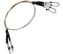Поводок DAM EFFZETT COATED CORE49 LEADER BROWN 30CM 11KG 2PCS, фото 