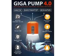 Насос аккумуляторный светодиодный для кемпинга + фонарик GIGA Pump 4.0, фото 