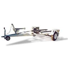 Прицеп лодочный одноосный ЛАВ 81015 (ложементы, съемный фартук) Вектор, фото 