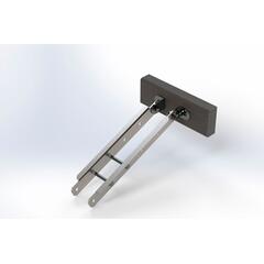 Опора лодки ПВХ (ложемент) в сборе с кронштейном (ширина крепления 70 мм) Tavials, фото 