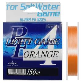 Плетеный шнур Yamatoyo PE Light Game Orange, #0.25, 150 м, оранжевый, фото 