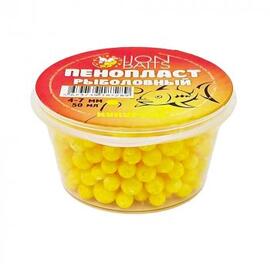 Lion Baits Пенопласт рыболовный "Кукуруза" (желтый) 4-7мм 50мл, фото 