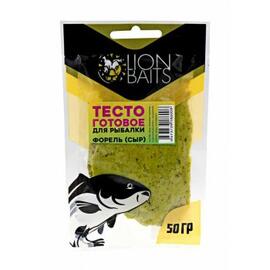 Lion Baits Тесто готовое для рыбалки "Форель (Сыр)" 50гр, фото 