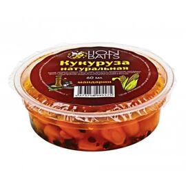 Lion baits Кукуруза натуральная в пластиковой банке (запайка) "Мандарин" 60мл, фото 