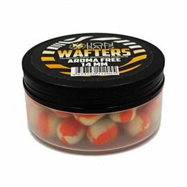 Бойлы нейтральной плавучести (Wafters) "Aroma Free" (без аромы) бело-оранж 14мм, Цвет: бело-оранжевый, Диаметр (мм): 14, фото 