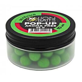 Lion Baits Бойлы плавающие Pop-Up "Aroma Free" (без аромы) зеленый 10 мм, Цвет: зеленый, Диаметр (мм): 10, фото 