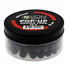 Lion Baits Бойлы плавающие Pop-Up "Aroma Free" (без аромы) черный 8 мм, Цвет: черный, Диаметр (мм): 8, фото 