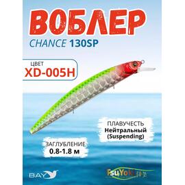 Воблер TsuYoki CHANCE 130SP XD-005H, Цвет: XD-005H, Вес воблера (г): 21,5, Длина воблера (мм): 130, Тип воблера: Минноу, Тип плавучести воблера: suspending, Штрихкод: 4627166025, Количество крючков: 3, фото 