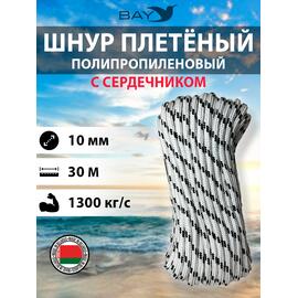 Шнур плетеный BAY (веревка) полипропиленовый 10мм х 30м черный, фото 