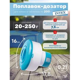 29041 Поплавок-дозатор 17,8 см для химии в таблетках по 200 г Intex, фото 