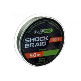 Шок-лидер CARP PRO Shock Braid PE 4x 20 lb 50м Dark Green, фото 