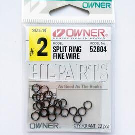 Кольцо заводное OWNER Split Ring Fine Wire №0 24шт, Размер: 0, фото 