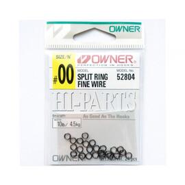 Кольцо заводное OWNER Split Ring Fine Wire №00 24шт, Размер: 00, фото 