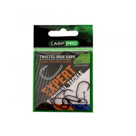 Крючки Карповые CARP PRO Twisted Wide Gape BT Series № 8 Black Teflon, Размер: №8, фото 