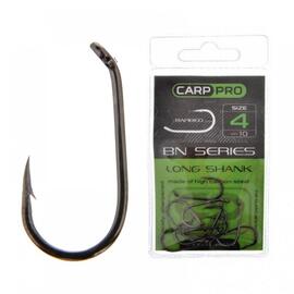 Крючки Карповые CARP PRO Black Nickel Long Shank №4, Размер: №4, фото 