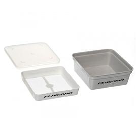 Коробка для наживки+сито+кришка (135x135x55 мм) GREY BOX+COVER+RIDDLE, фото 