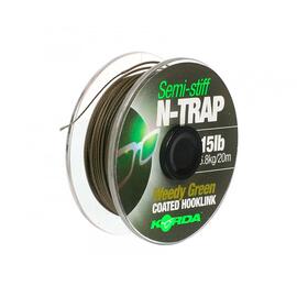 Поводковый материал KORDA N-Trap Semi-stiff 15lb Weedy Green, фото 