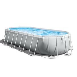 26798 Каркасный бассейн Prism Frame oval 610х305x122см, фильтр-насос, лестница, тент, подстилка, фото 