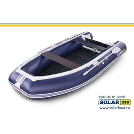 Лодка надувная моторная solar-380 JET тоннель (Синий), фото 