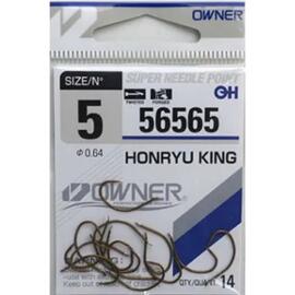 Крючок OWNER Honryu King dark brown №2 11шт, Размер: №2, Количество: 11 шт., фото 