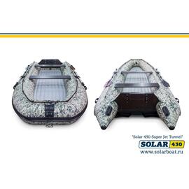 Лодка надувная моторная solar-430 Супер JET тоннель (Пиксель), фото 