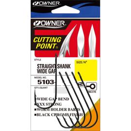 Крючок OWNER Straight Shank Wide Gap BC №3/0 5шт, Размер: №3/0, Количество: 5, фото 