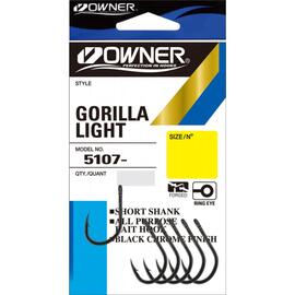 Крючок OWNER Gorilla Light BC №1/0 7шт, Размер: №1/0, Количество: 7, фото 