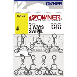 Вертлюг тройник OWNER 3 Ways Swivel №8 11шт, фото 
