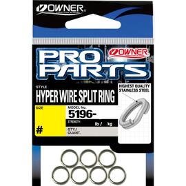 Кольцо заводное OWNER Split Ring Hyper Wide steel №6 8шт, Номер: №6, фото 
