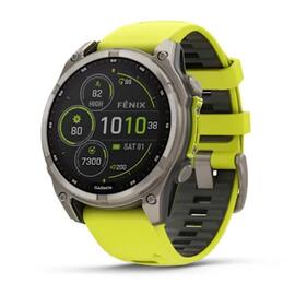 Часы Garmin Fenix 8 - 47 мм Solar Sapphire титан, силиконовый ремешок, фото 