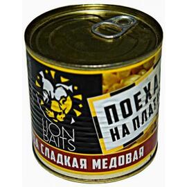 Lion Baits Кукуруза сладкая медовая Поехали на платник - 430 мл, Вкус для группировки: медовая, фото 
