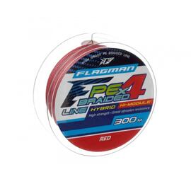 Шнур FLAGMAN PE Hybrid F4 300м Red 0.40мм 25кг 55lb, фото 