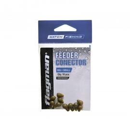 Фидерный коннектор для поводка FLAGMAN 10шт.(BIG+small) GREEN, Цвет: Green, фото 
