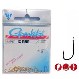 Крючки GAMAKATSU LS-1060G (GOLD) size 012, 25st, фото 