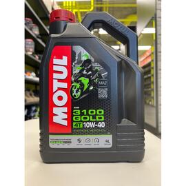 Масло Motul 3100 Gold 10W40 4T моторное, полусинтетическое для четырехтактных двигателей мотоциклов, 4 литра, фото 