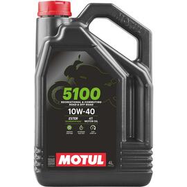 Масло Motul 5100 10W40 4T моторное, полусинтетическое для мотоциклов для четырехтактных двигателей мотоциклов, 4 литра, фото 