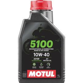 Масло Motul 5100 10W40 4T моторное, полусинтетическое для четырехтактных двигателей мотоциклов, 1 литр, фото 