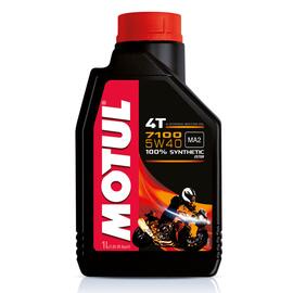 Масло Motul 7100 5W40 4T моторное, 100% синтетическое для четырехтактных двигателей мотоциклов, 1 литр, фото 