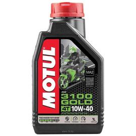 Масло Motul 3100 Gold 10W40 4T моторное, полусинтетическое для четырехтактных двигателей мотоциклов, 1 литр, фото 